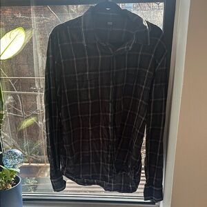 Paige Black and grey Plaid flannel shirt